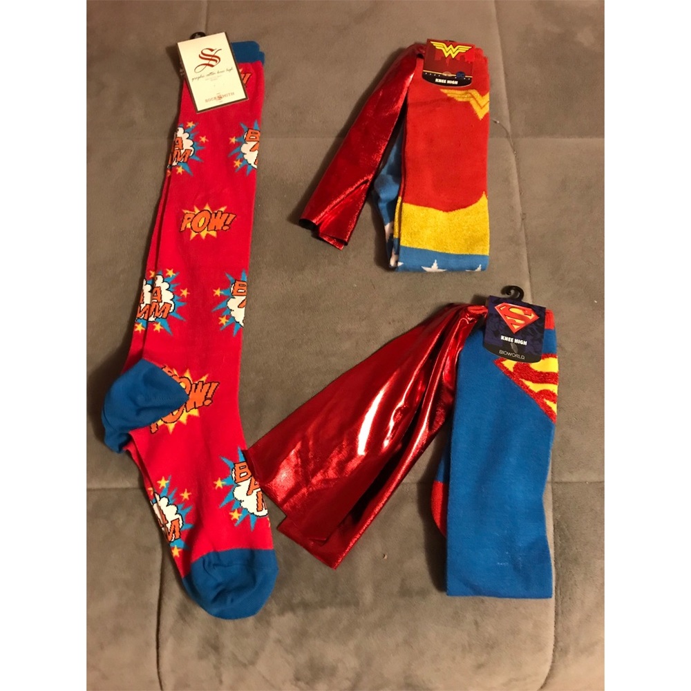 NWT knee high superhero socks 3 pack!